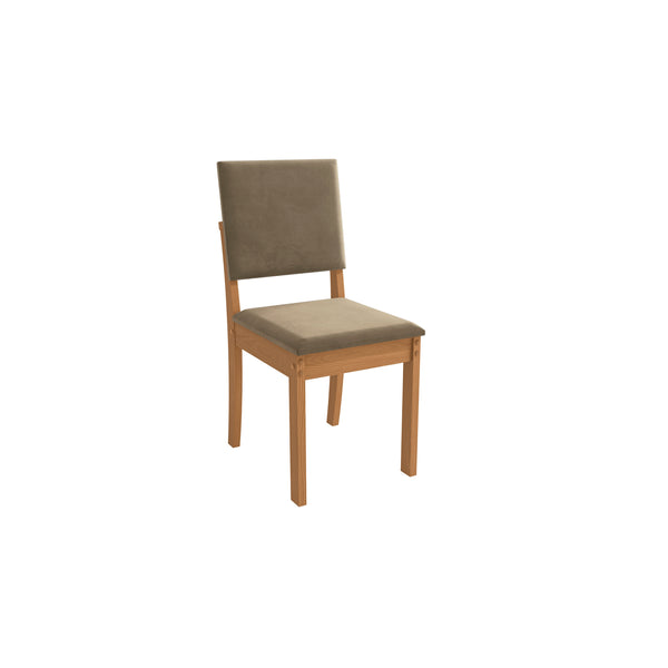 Juego Comedor Kappesberg 1.2m con 4 Sillas Luna Canela/Beige