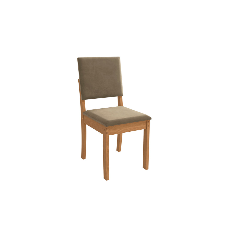 Juego Comedor Kappesberg 1.6m con 4 Sillas Luna Canela/Beige