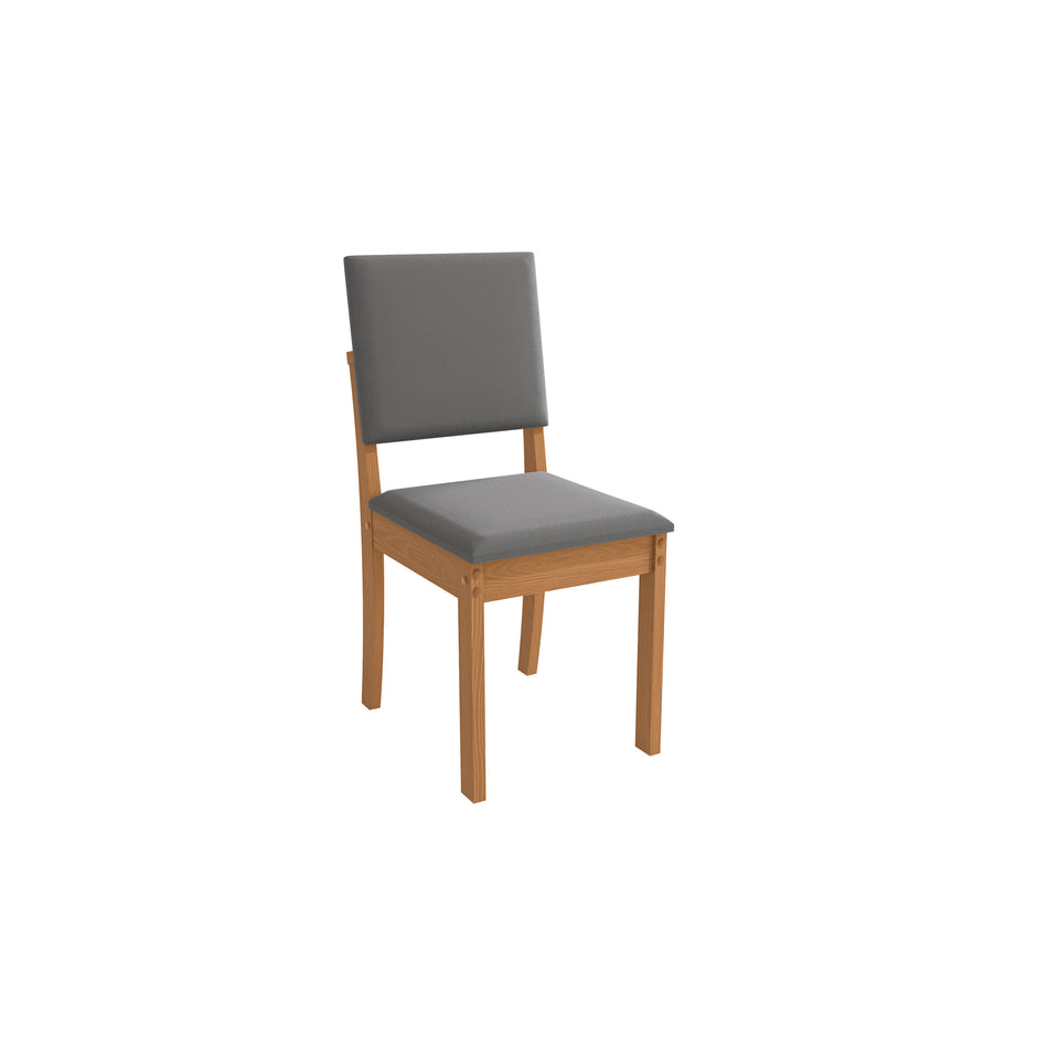 Juego Comedor Kappesberg 1.2m con 4 Sillas Luna Canela/Gris