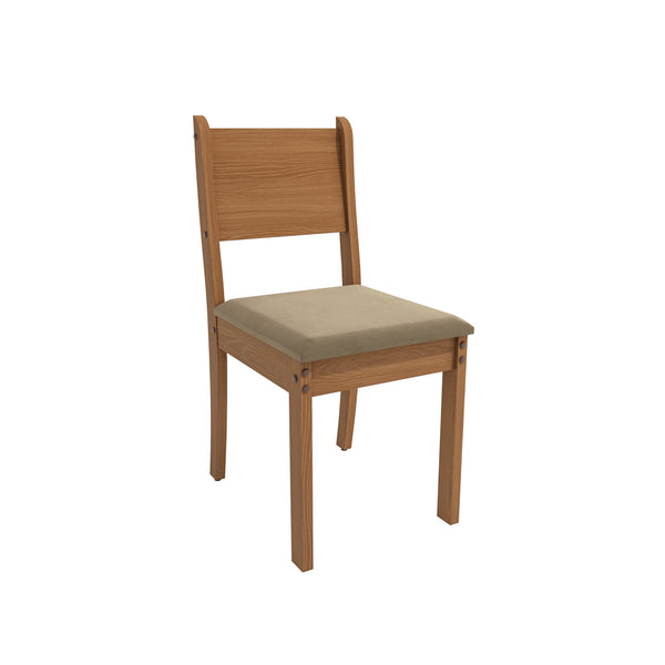 Juego Comedor Kappesberg 1.2m con 4 Sillas Cora Canela/Beige