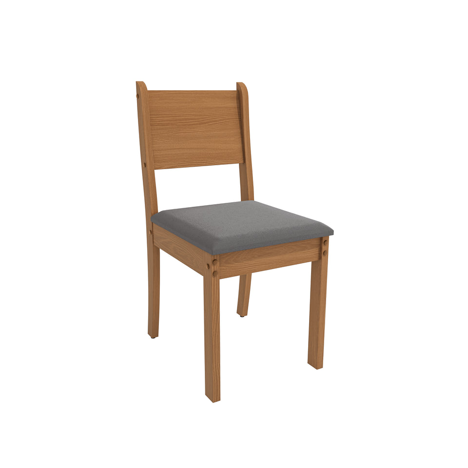 Juego Comedor Kappesberg 1.6m con 6 Sillas Cora Canela/Gris