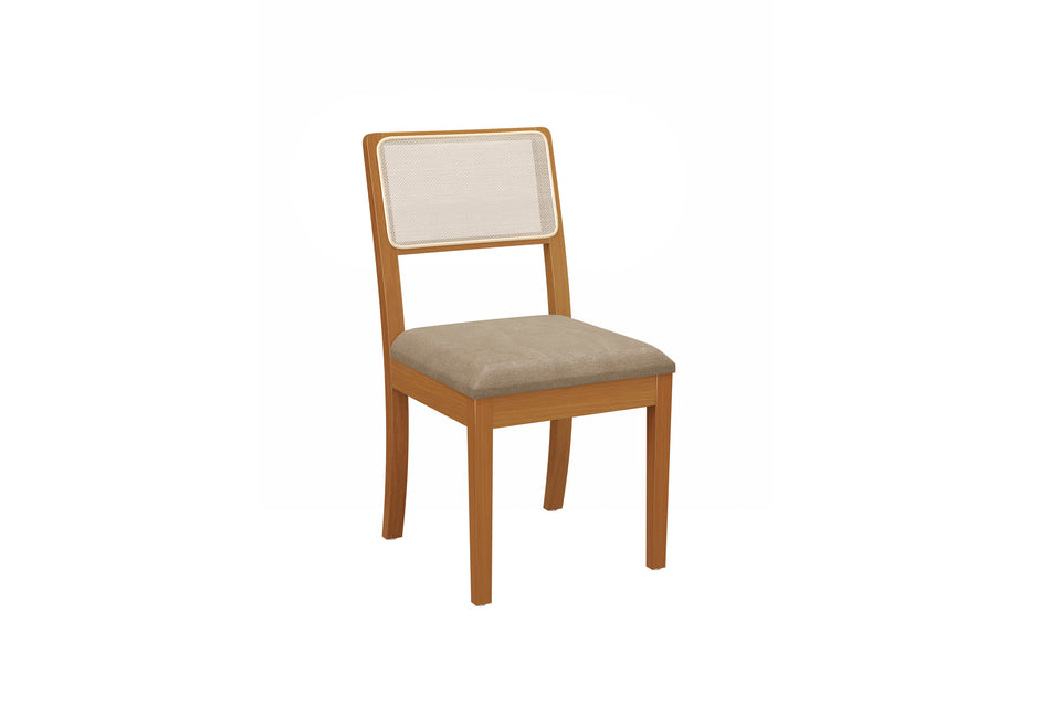Comedor 120cm 4 Sillas Madera Maciza Kappesberg Roble/Fendi