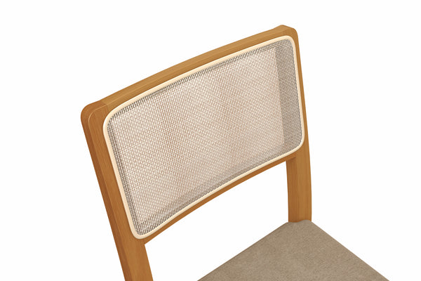 Comedor 120cm 4 Sillas Madera Maciza Kappesberg Roble/Fendi