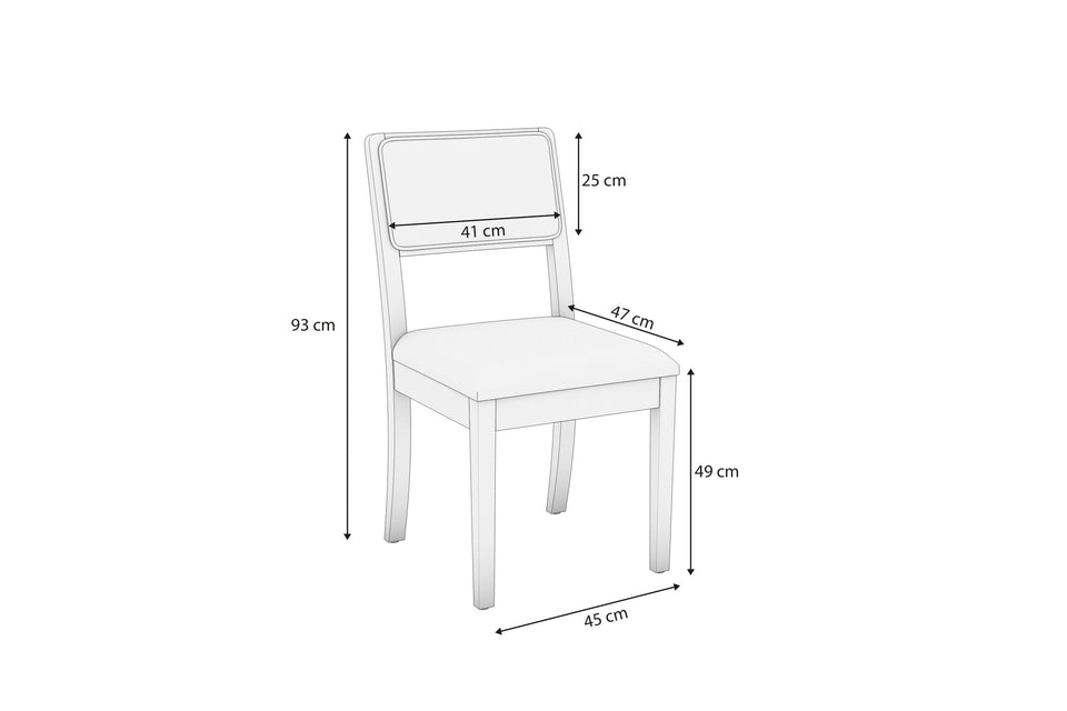 Comedor 160cm 6 Sillas Madera Maciza Kappesberg Roble/Arena