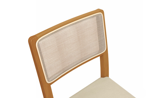Comedor 160cm 6 Sillas Madera Maciza Kappesberg Roble/Arena