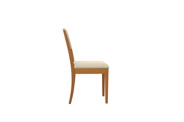 Comedor 120cm 4 Sillas Madera Maciza Kappesberg Roble/Arena