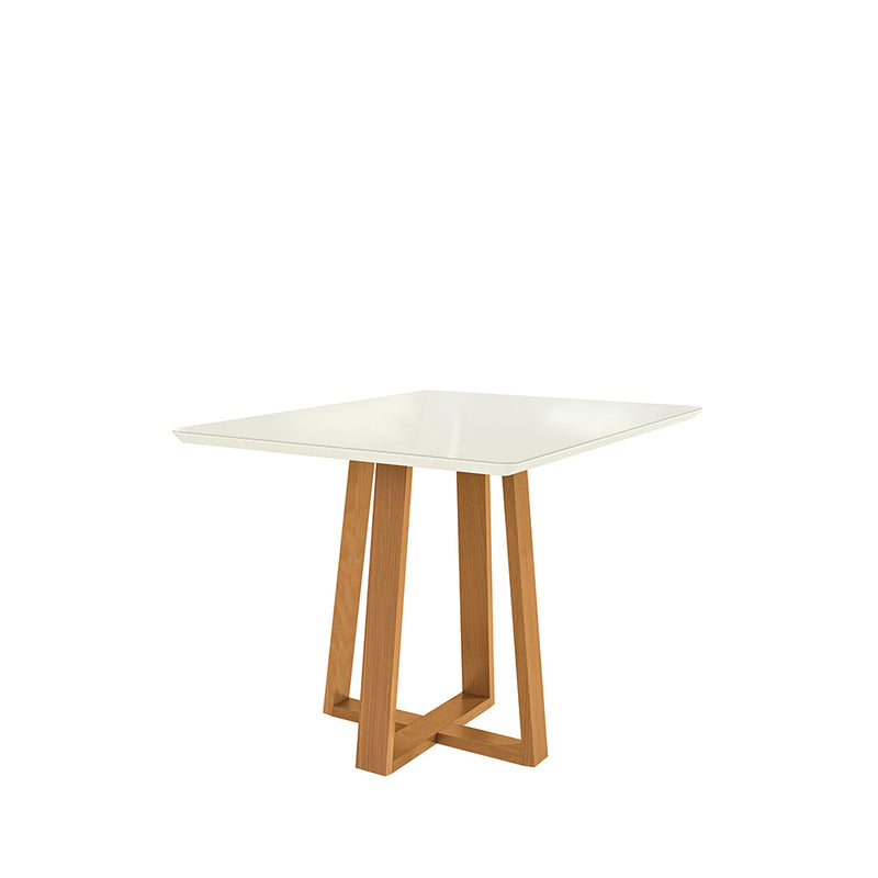 Mesa Comedor 120cm Madera Maciza Kappesberg Roble/Off White