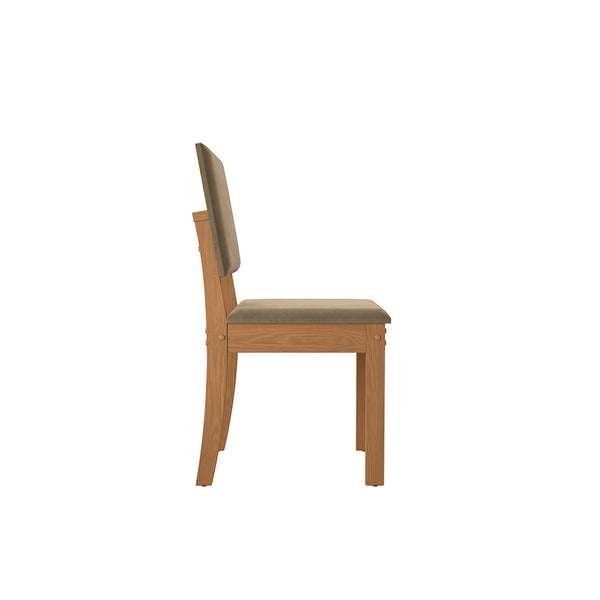 Juego Comedor Kappesberg 1.6m con 4 Sillas Luna Canela/Beige