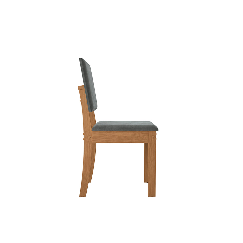Juego Comedor Kappesberg 1.2m con 4 Sillas Luna Canela/Gris