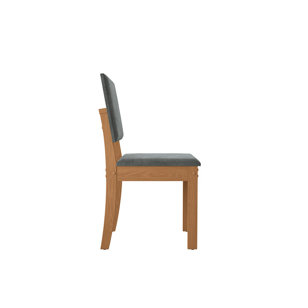 Juego Comedor Kappesberg 1.6m con 4 Sillas Luna Canela/Gris