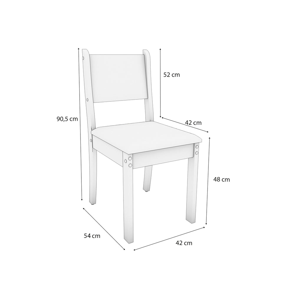 Juego Comedor Kappesberg 1.6m con 4 Sillas Cora Canela/Beige