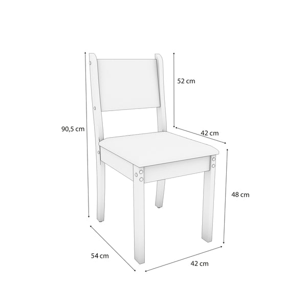 Juego Comedor Kappesberg 1.6m con 4 Sillas Cora Canela/Gris