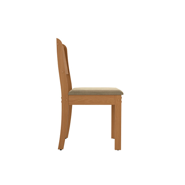 Juego Comedor Kappesberg 1.6m con 6 Sillas Cora Canela/Beige