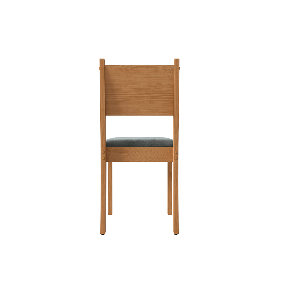 Juego Comedor Kappesberg 1.6m con 4 Sillas Cora Canela/Gris