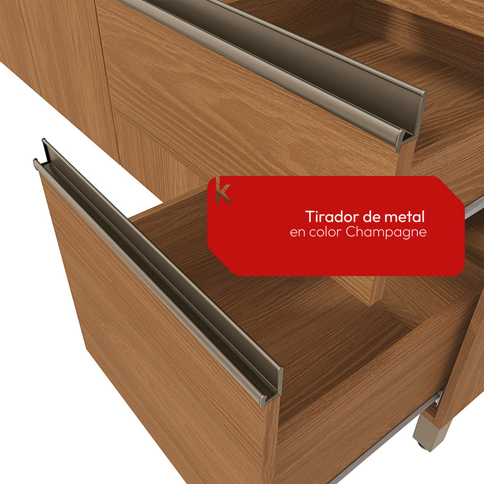Cocina Integral Kappesberg Luna 192.5cm Canela Sin Tarja