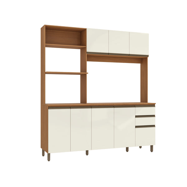 Cocina Integral Kappesberg Luna 192.5cm Canela/Blanco