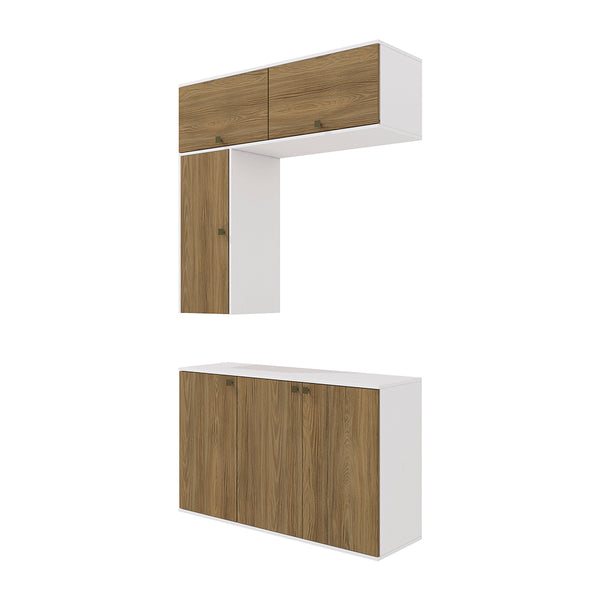 Vanitory Baño Kappesberg 120cm MDF Blanco y Marrón