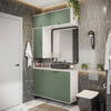 Vanitory Baño Kappesberg 120cm MDF Blanco y Verde