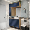Vanitory Baño Kappesberg 120cm MDF Marrón y Azul