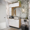 Vanitory Baño Kappesberg 120cm MDF Marrón y Blanco
