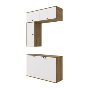 Vanitory Baño Kappesberg 120cm MDF Marrón y Blanco