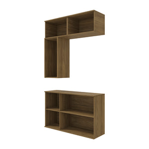 Vanitory Baño Kappesberg 120cm MDF Marrón y Blanco