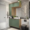 Vanitory Baño Kappesberg 120cm MDF Marrón y Verde