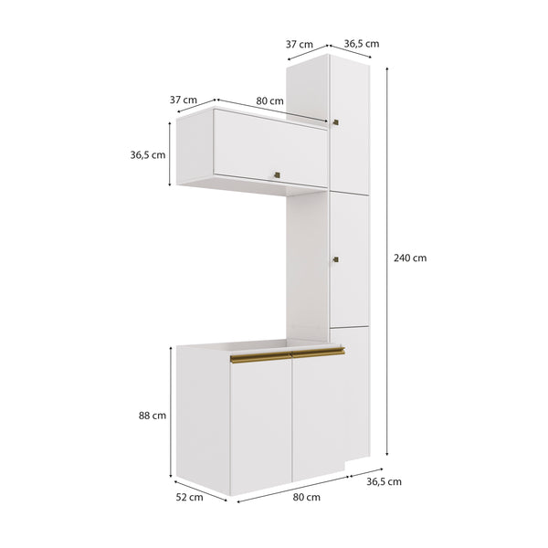 Vanitory Baño Kappesberg 116cm MDF Con Aéreos Blanco
