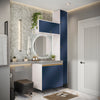 Vanitory Baño Kappesberg 116cm MDF Con Aéreos Blanco y Azul