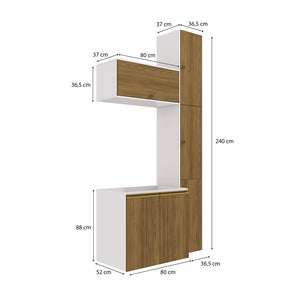 Vanitory Baño Kappesberg 116cm MDF Blanco y Marrón