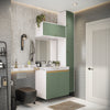 Vanitory Baño Kappesberg 116cm MDF Blanco y Verde