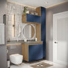 Vanitory Baño Kappesberg 116cm MDF Marrón y Azul