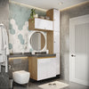 Vanitory Baño Kappesberg 116cm MDF Marrón y Blanco