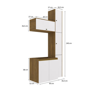 Vanitory Baño Kappesberg 116cm MDF Marrón y Blanco
