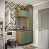 Vanitory Baño Kappesberg 116cm MDF Marrón y Verde