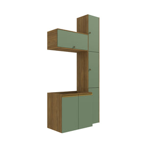 Vanitory Baño Kappesberg 116cm MDF Marrón y Verde