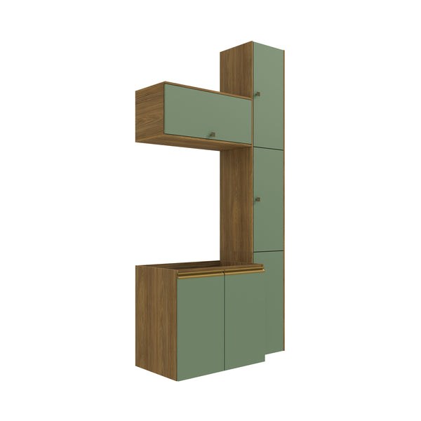 Vanitory Baño Kappesberg 116cm MDF Marrón y Verde
