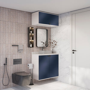 Vanitory Baño Kappesberg 80cm MDF Blanco y Azul