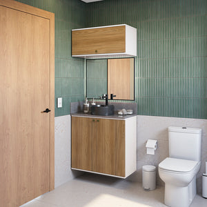 Vanitory Baño Kappesberg 80cm MDF Blanco y Marrón