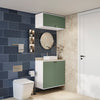 Vanitory Baño Kappesberg 80cm MDF Blanco y Verde