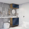 Vanitory Baño Kappesberg 80cm MDF Marrón y Azul