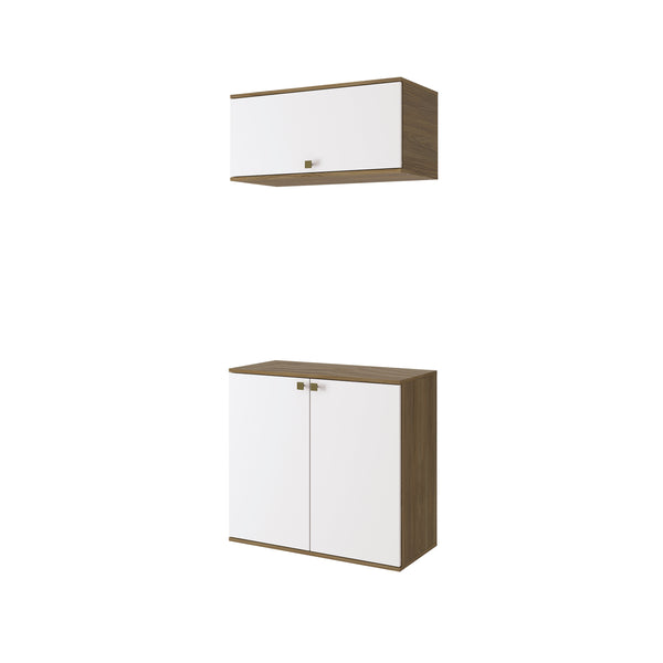 Vanitory Baño Kappesberg 80cm MDF Marrón y Blanco