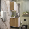 Vanitory Baño Kappesberg 80cm MDF Blanco y Marrón