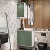 Vanitory Baño Kappesberg 80cm MDF Blanco y Verde