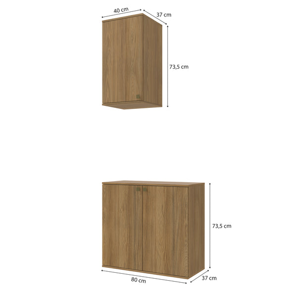 Vanitory Baño Kappesberg 80cm MDF Marrón