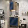 Vanitory Baño Kappesberg 80cm MDF Marrón y Azul