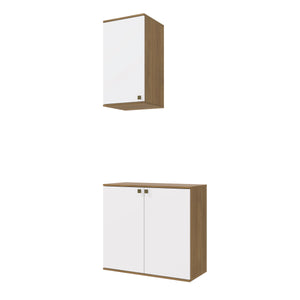 Vanitory Baño Kappesberg 80cm MDF Marrón y Blanco