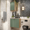 Vanitory Baño Kappesberg 80cm MDF Marrón y Verde
