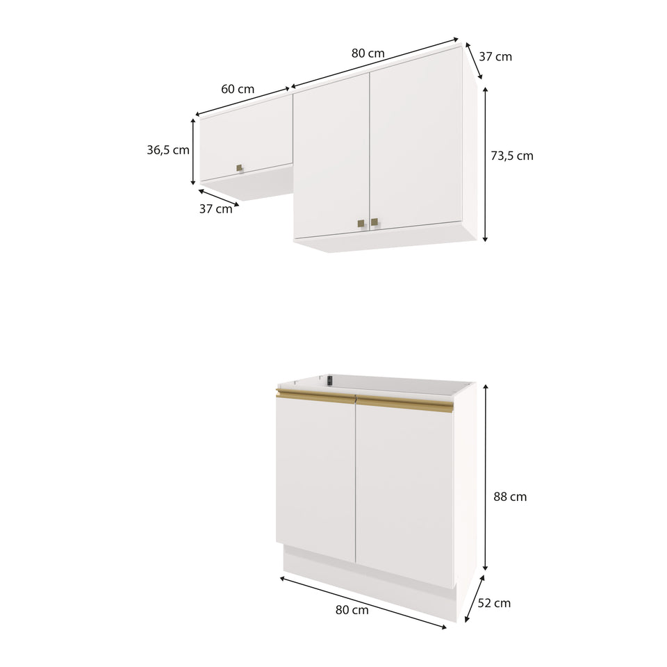 Lavadero Kappesberg 140cm MDF Con Aéreos Blanco