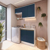 Lavadero Kappesberg 140cm MDF Con Aéreos Blanco y Azul